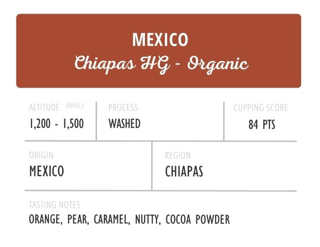 Mexico Chiapas HG Washed - Organic