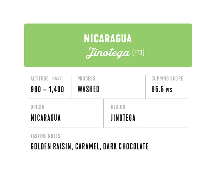 Nicaragua Jinotega FairTrade Organic