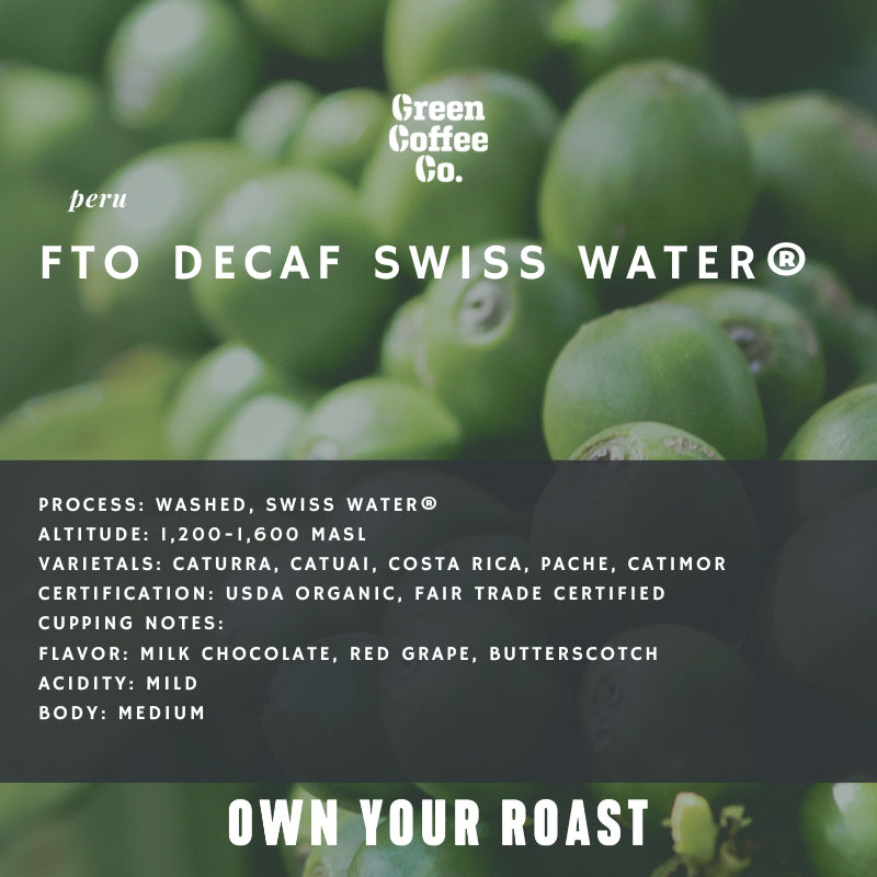 Peru Fairtrade Organic Decaf Swiss Water®