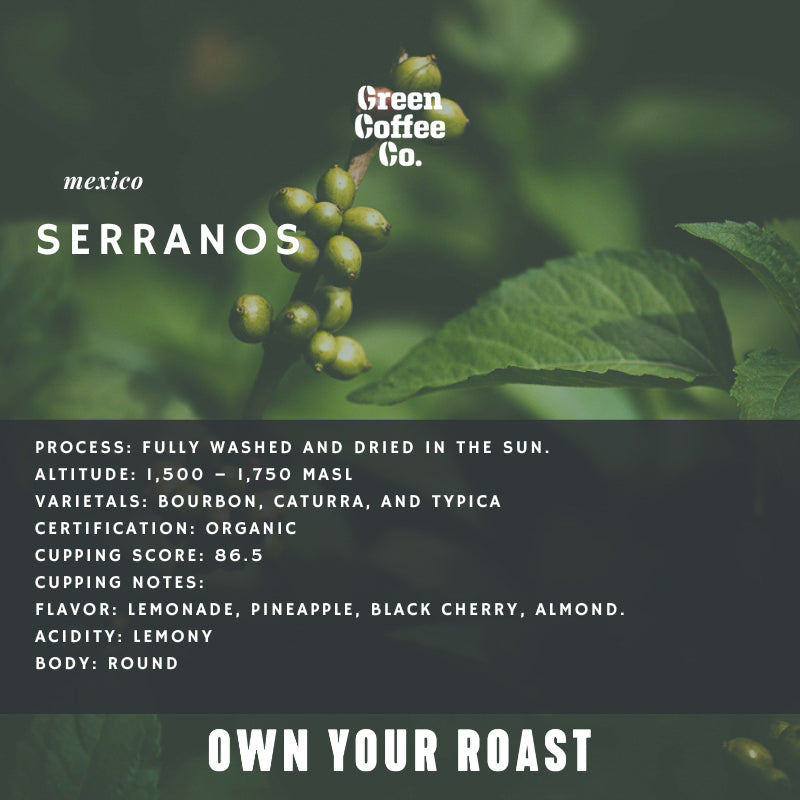 Mexico Serranos Organic Washed